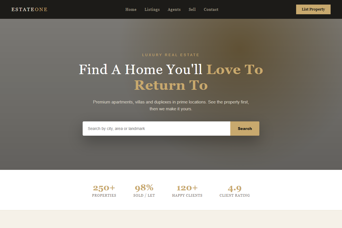 Real Estate Website