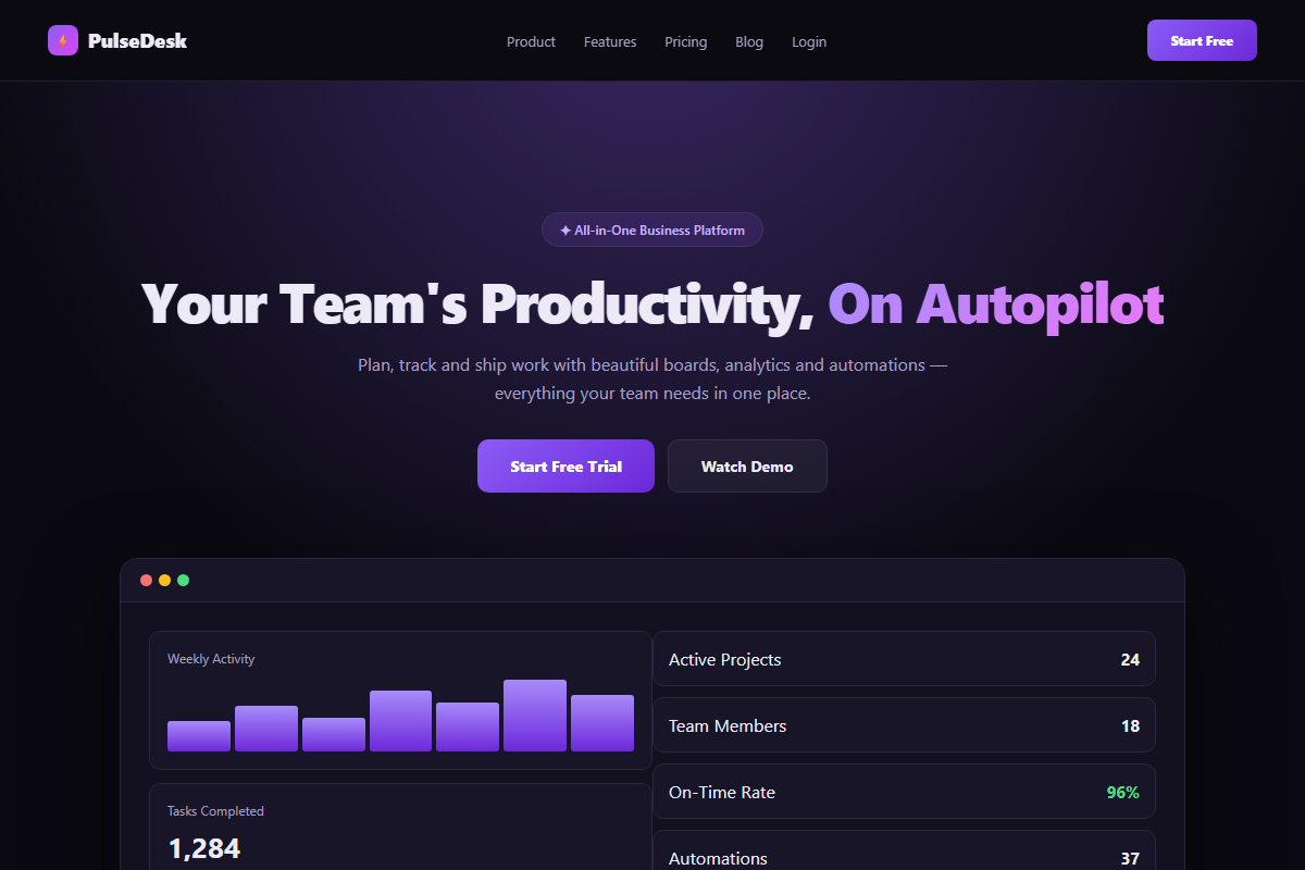 SaaS & App Landing Page